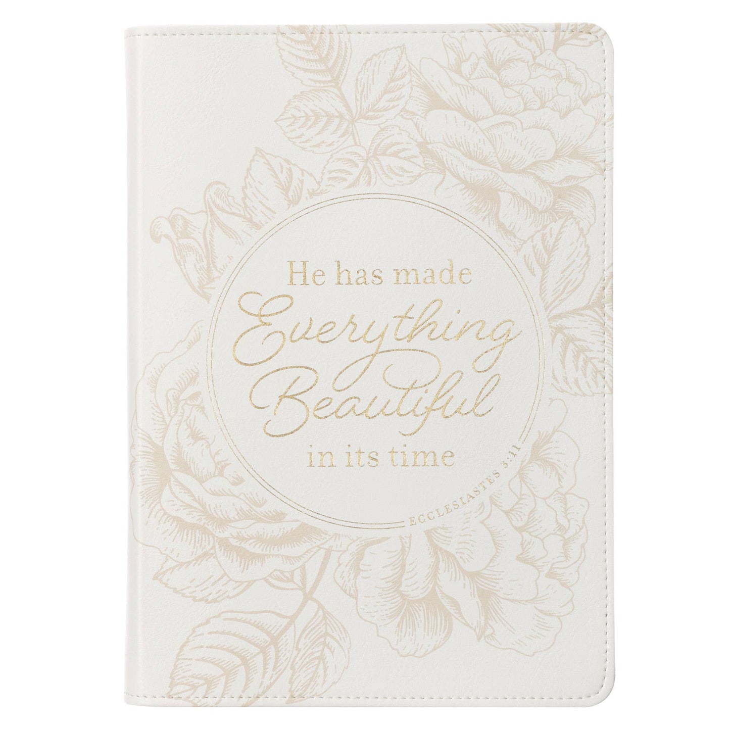 Christian Art Gifts - Journal Classic Ivory Everything Beautiful Ecc. 3:11