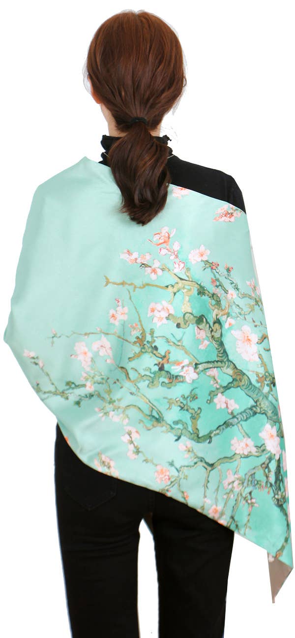 Winding River - **Closeout Price** Almond Blossoms 2 Layer Buttoned Wrap