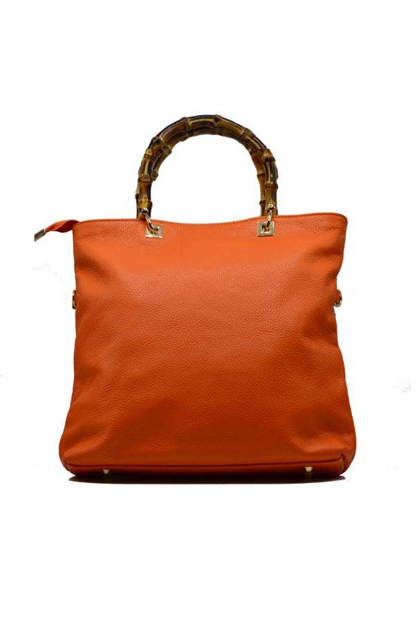 LE VIVRE - Medium Tote - Bamboo Handles: Black