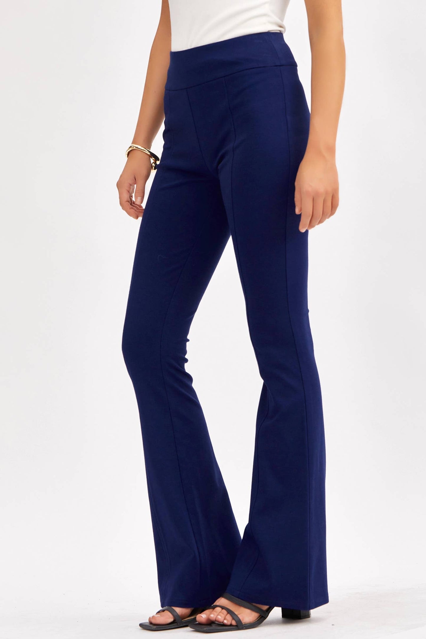 Dear Scarlett - Magic High Waisted Kick Flare Pants: VIOLET / XL