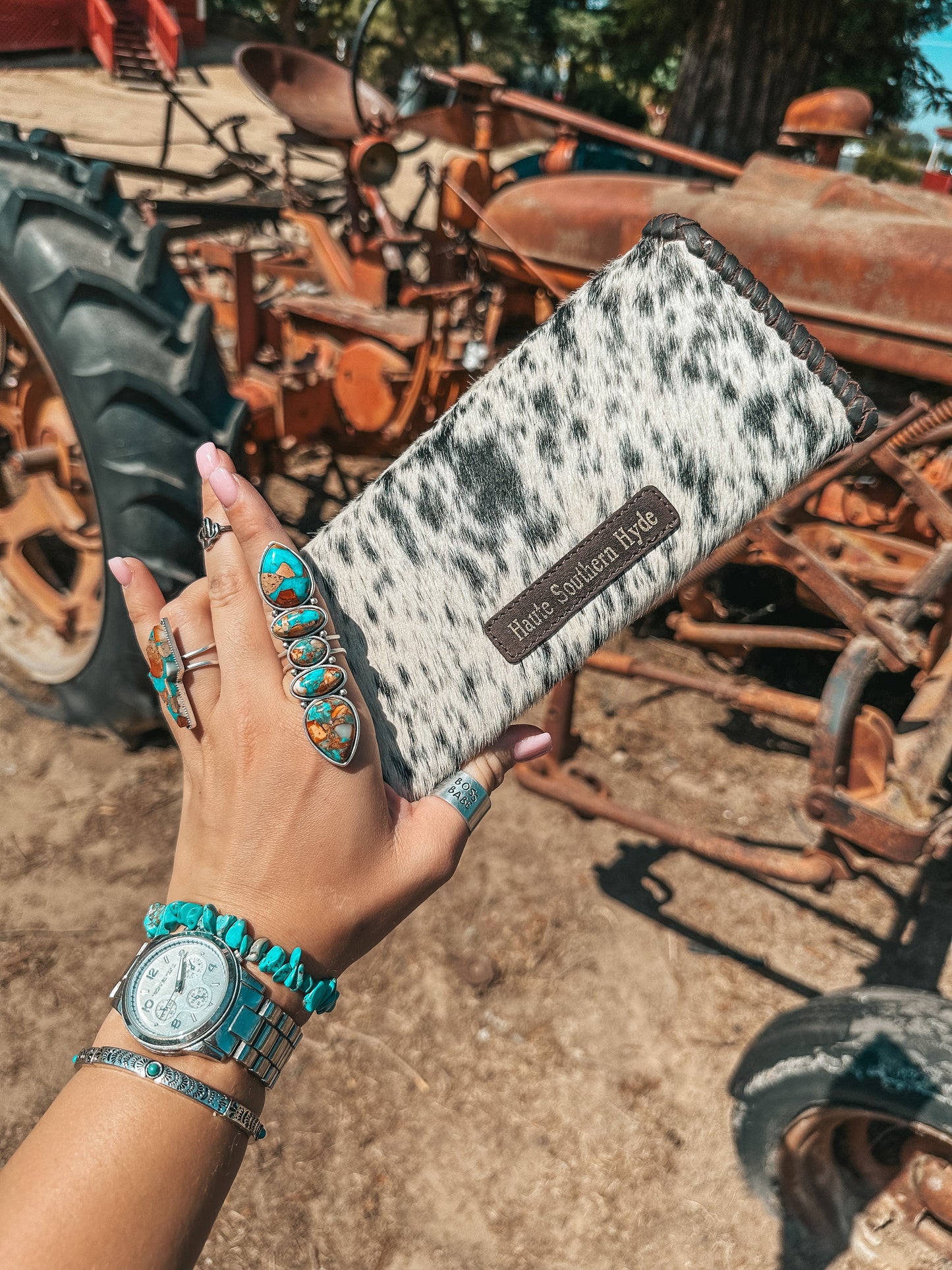 The Elva (Brown Leather) Wallet a Haute Southern Hyde by Beth Marie Exclusive