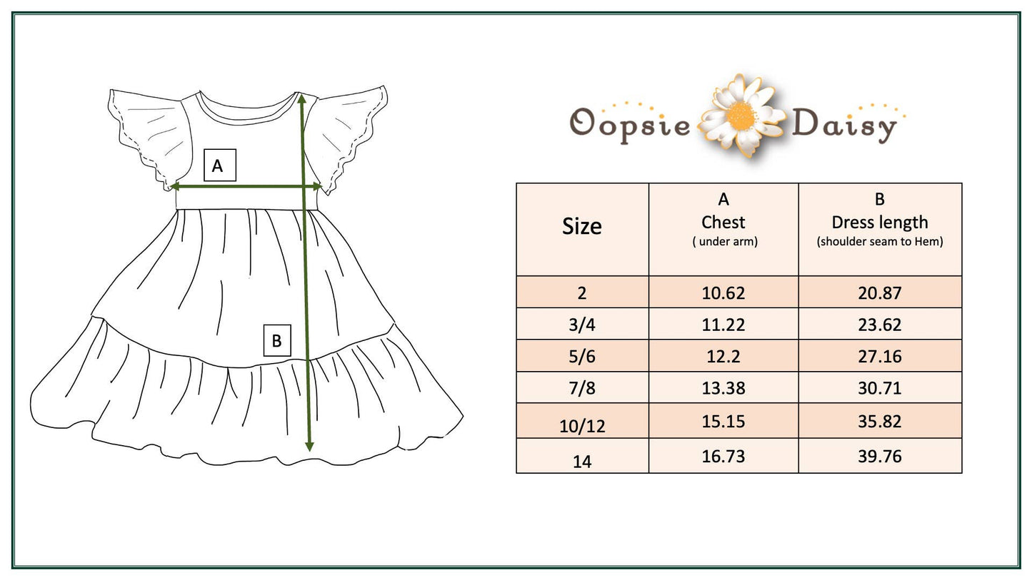 Oopsie Daisy - Kids Boho Rainbow Stripe Spring Easter Flutter Sleeve Dress: 7/8