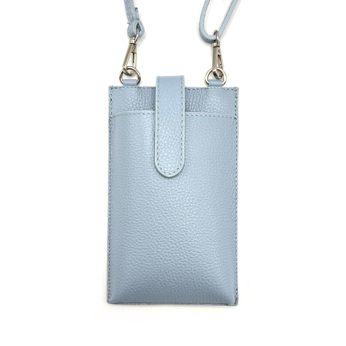 Suie Valentini srl - Summer genuine leather phone bag, Made in Italy, art. 112560: Lilac