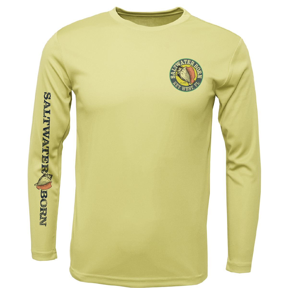 Key West, FL Action Mahi Men's Long Sleeve UPF 50+ Dry-Fit Shirt