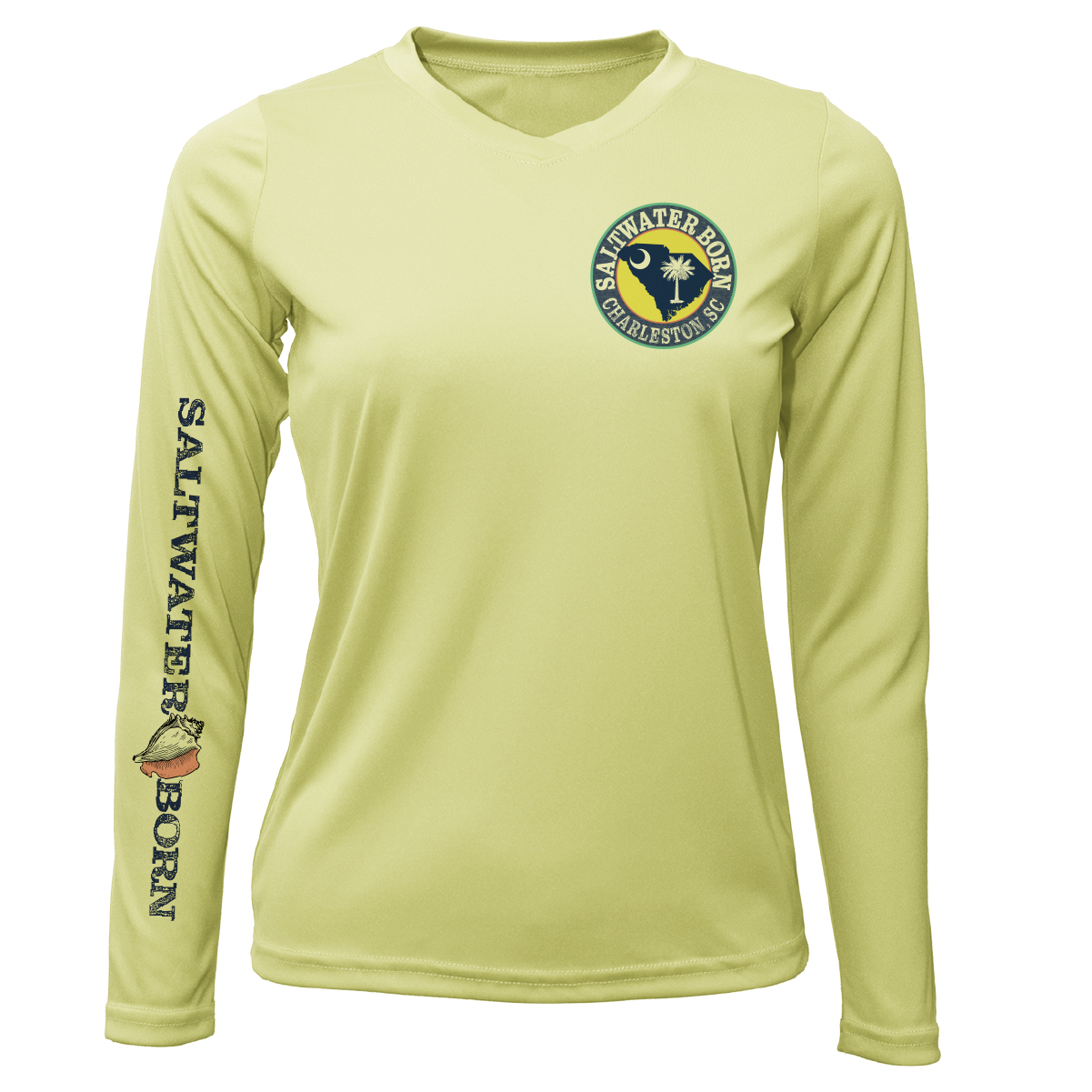 Charleston, SC Kraken State Logo Women's Long Sleeve UPF 50 + Dry-Fit Shirt