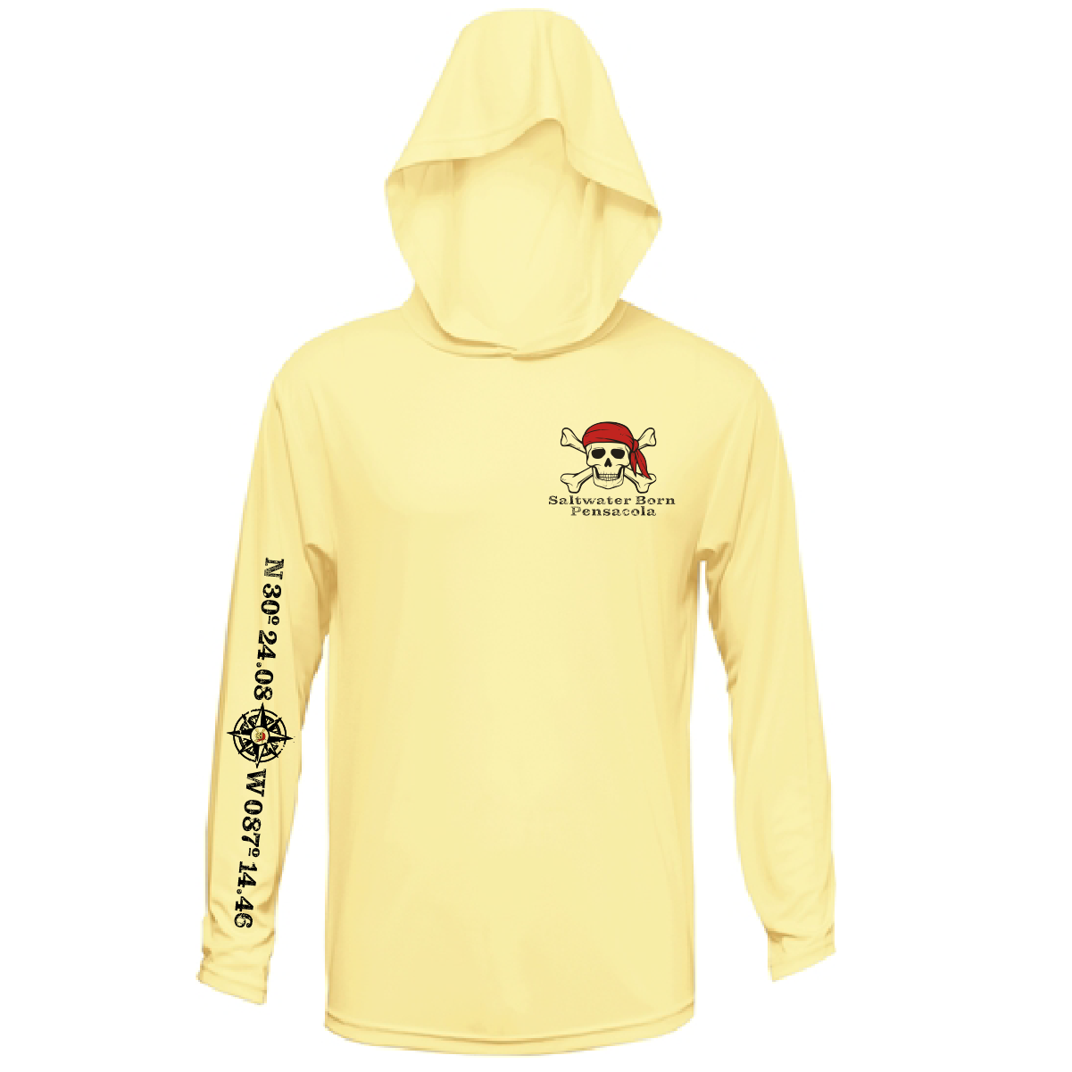 Pensacola, FL "All for Rum and Rum for All" Long Sleeve UPF 50+ Dry-Fit Hoodie