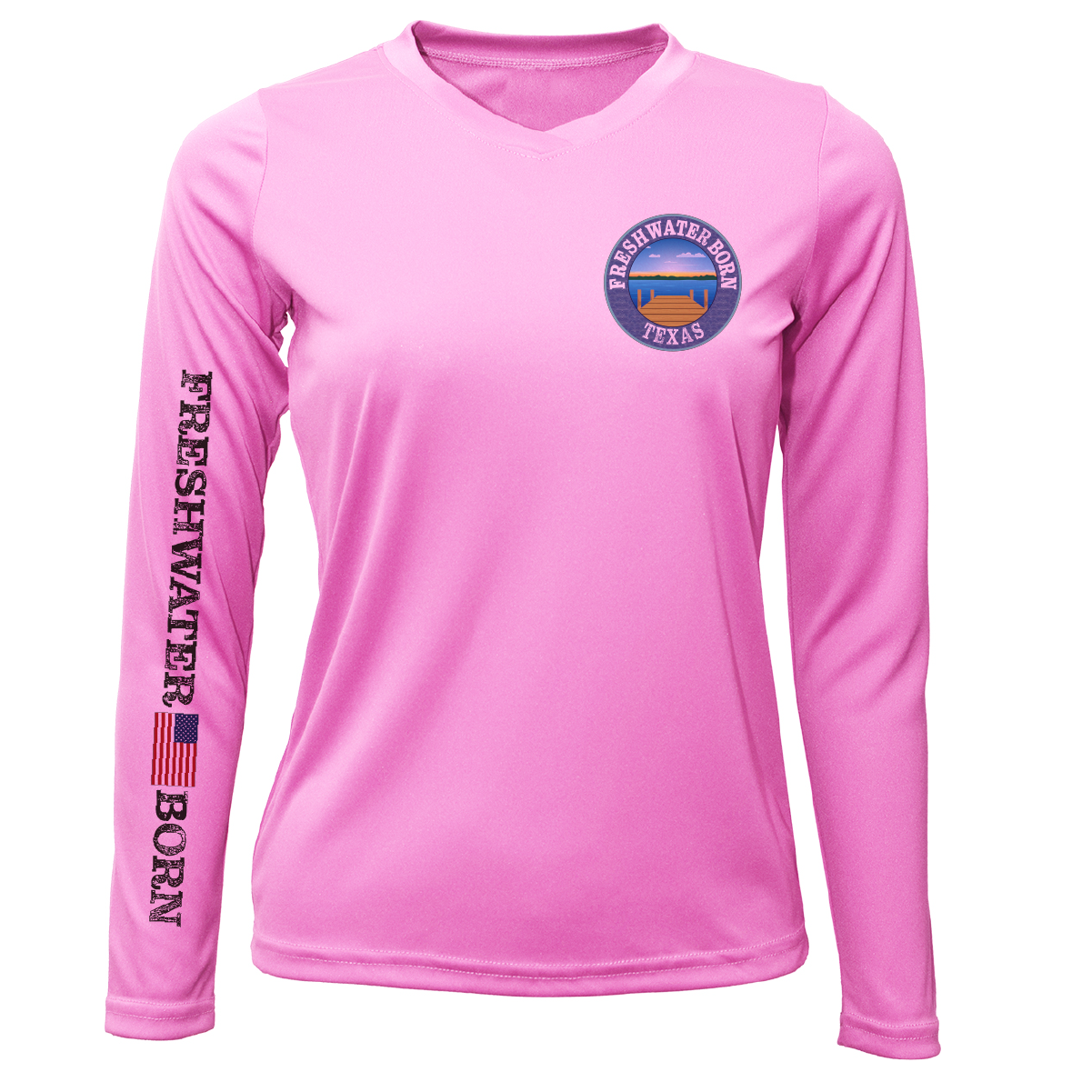 Texas Freshwater Born "Surrender The Booty" Women's Long Sleeve UPF 50+ Dry-Fit Shirt