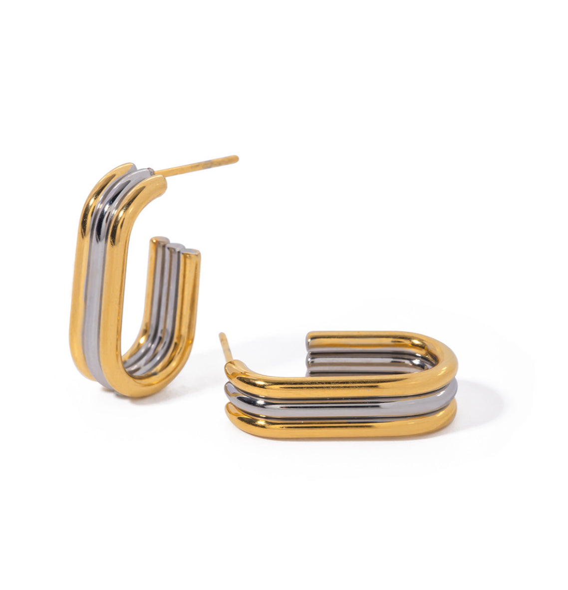 MIXED METAL HOOPS E09-20