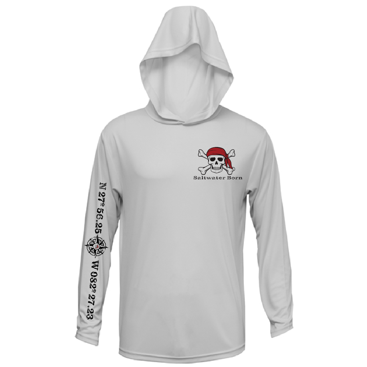 Saltwater Born "All for Rum and Rum for All" Long Sleeve UPF 50+ Dry-Fit Hoodie