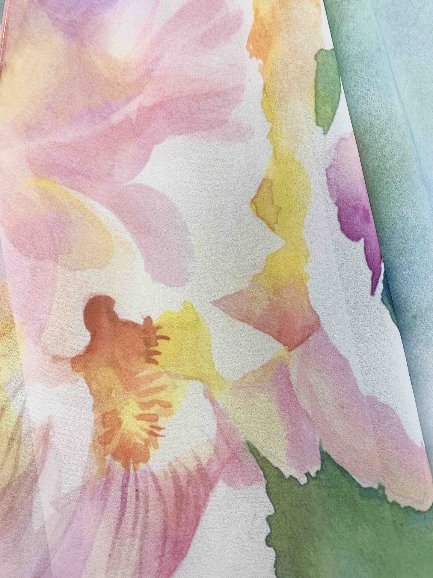 JC Sunny Fashion - JC070961 Blooming Orchid Watercolor Kimono Cover-Up
