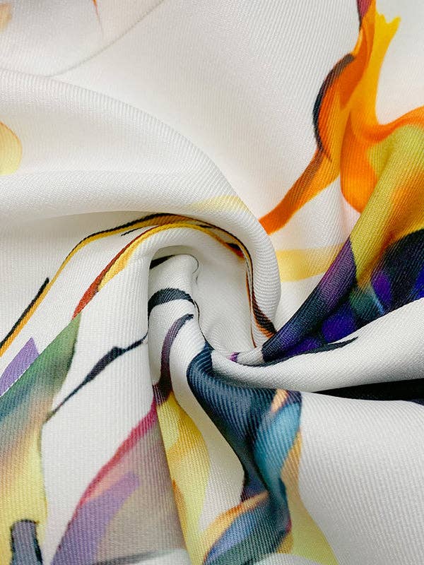 UZ Wholesale Store - Long Sleeves Floral Printed Split-Joint Lapel Suit Outerwear: COLORFUL / S