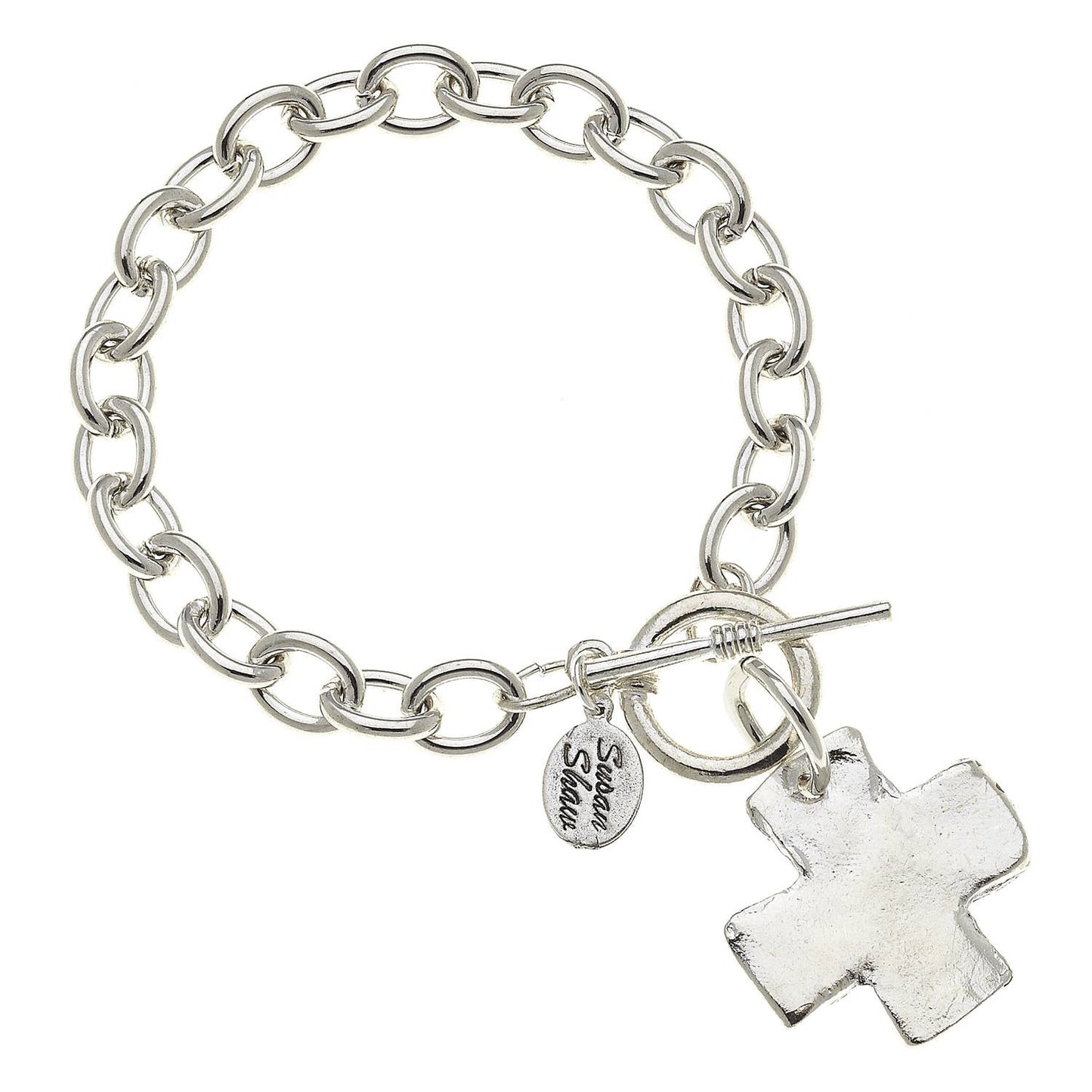 Susan Shaw - Silver Cross Bracelet
