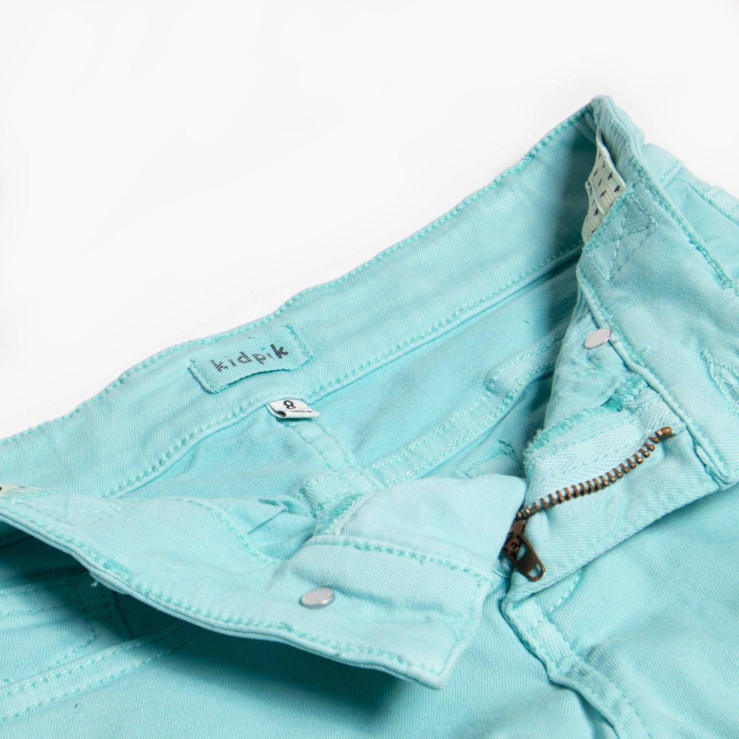 Kidpik - Cuffed Skinny Pant: Aqua Haze / 10