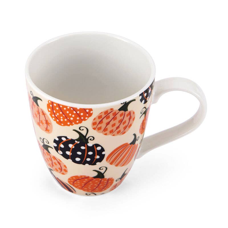 Fitz and Floyd® Mikasa® Pfaltzgraff® - Pfaltzgraff 18Oz Mug Hw Pumpkin Prnt Open Stock: Porcelain / English