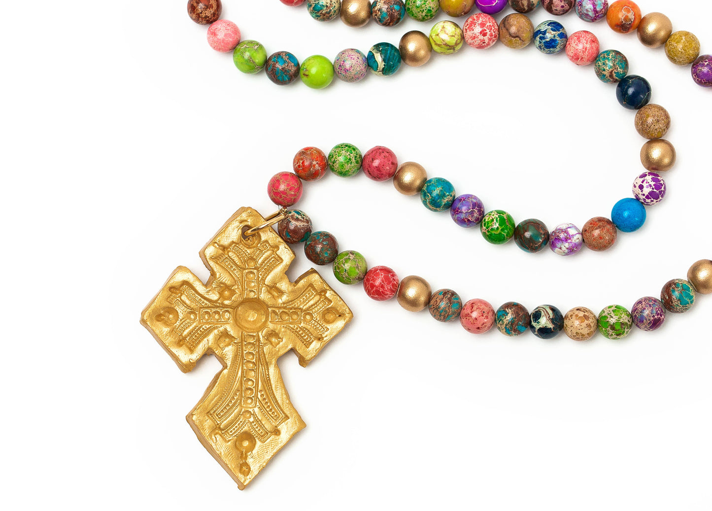 Hidden Truth Jewelry - Multicolored Sea Jasper with Amy Cross