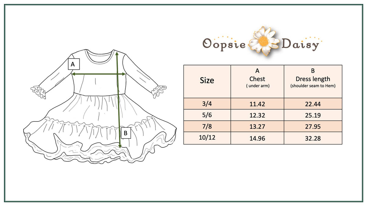 Oopsie Daisy - Kids Fall Winter Woodland Deer Tulle Ruffle Sleeve Dress: 7/8