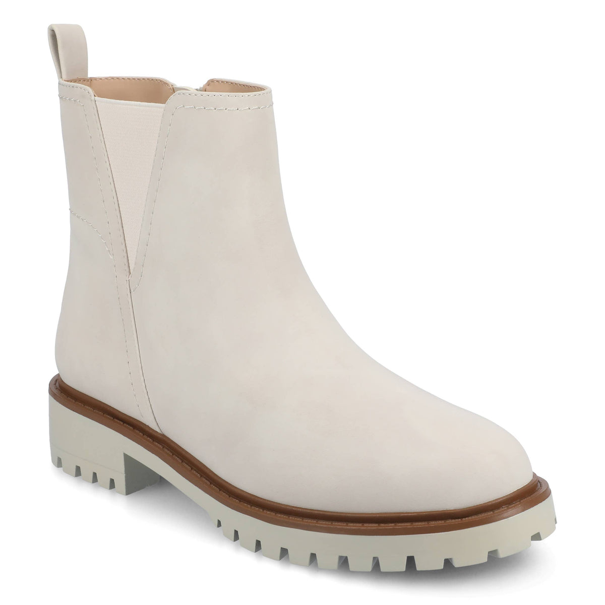 Journee - Journee Womens Junnah Wide-Width Pull-on Chelsea Boots: Vintage/Black / 9.5