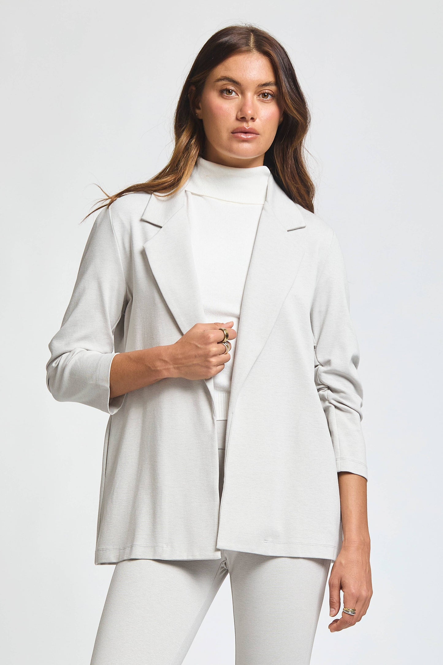 Dear Scarlett -  Magic 3/4 Sleeve Blazer: Black