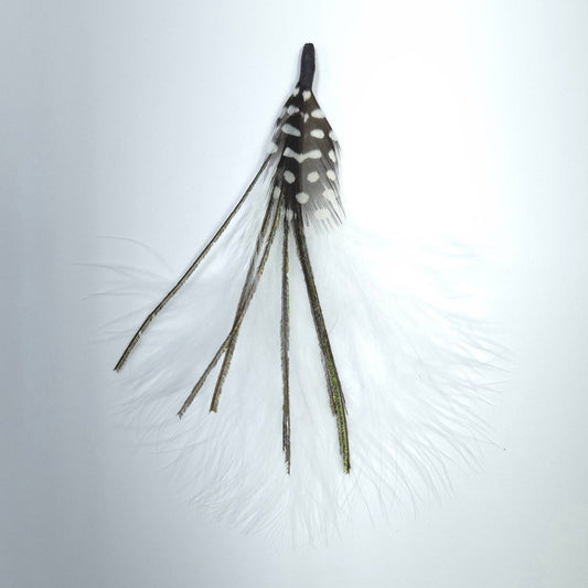 Greater Goods Imports- HT0078 GH1215 FEATHER: WHITE BLACK