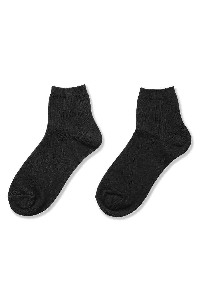 42POPS - .SI-26275 Cotton Crew Socks: BLACK-167932 / OS