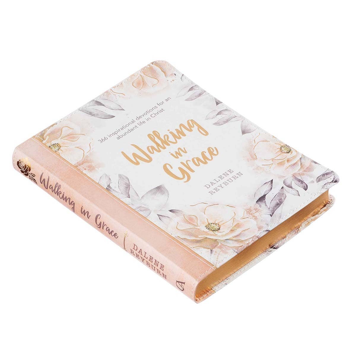 Christian Art Gifts - Devotional Walking In Grace Faux Leather