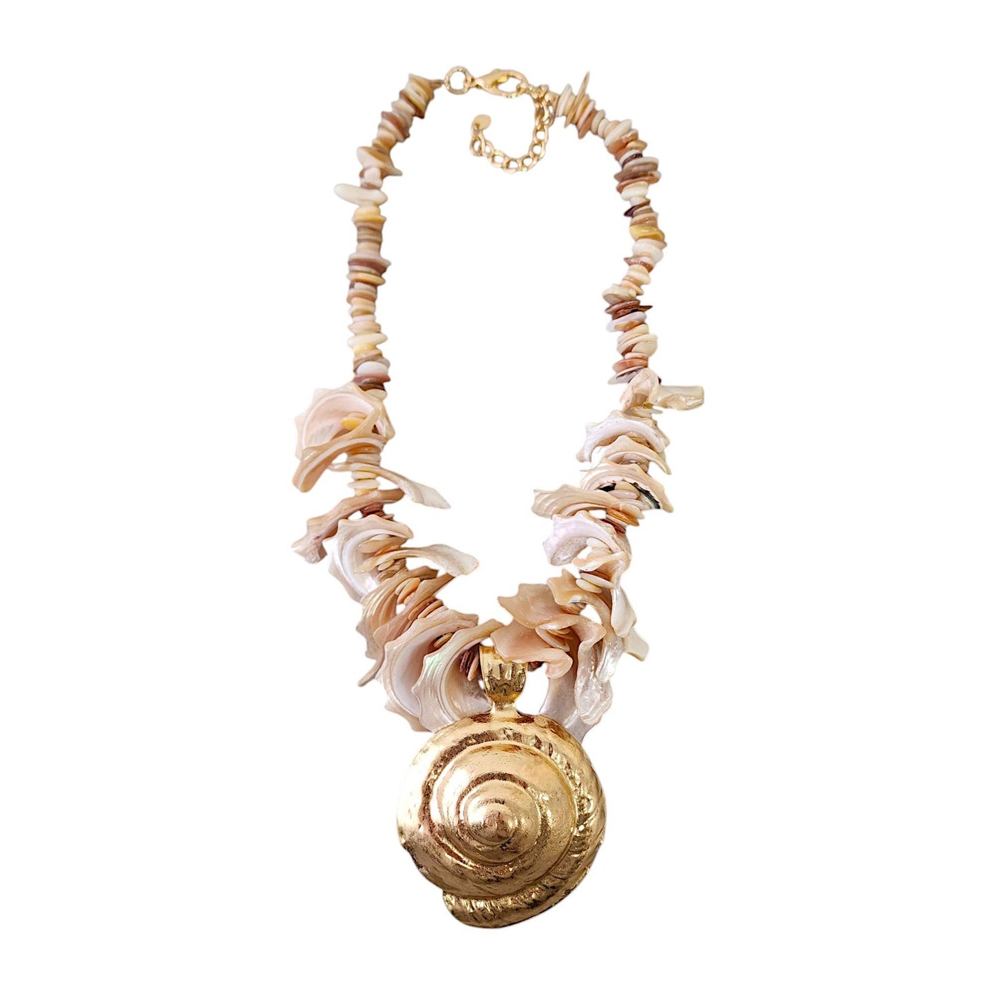 Bijoux Envie Statement Jewelry - Mocha Mousse Necklace | Seashell Necklace | Boho | Beach