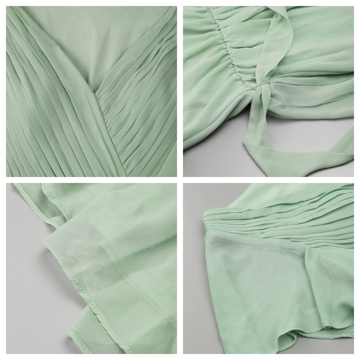 Ever-Pretty - Plus Size Belted Chiffon Bridesmaid Dress: Dark Green / 24