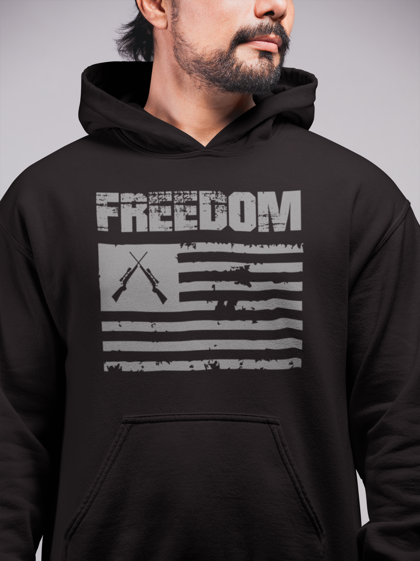 Hunt Hook Eat - Freedom Hoodie: Black / 2xl