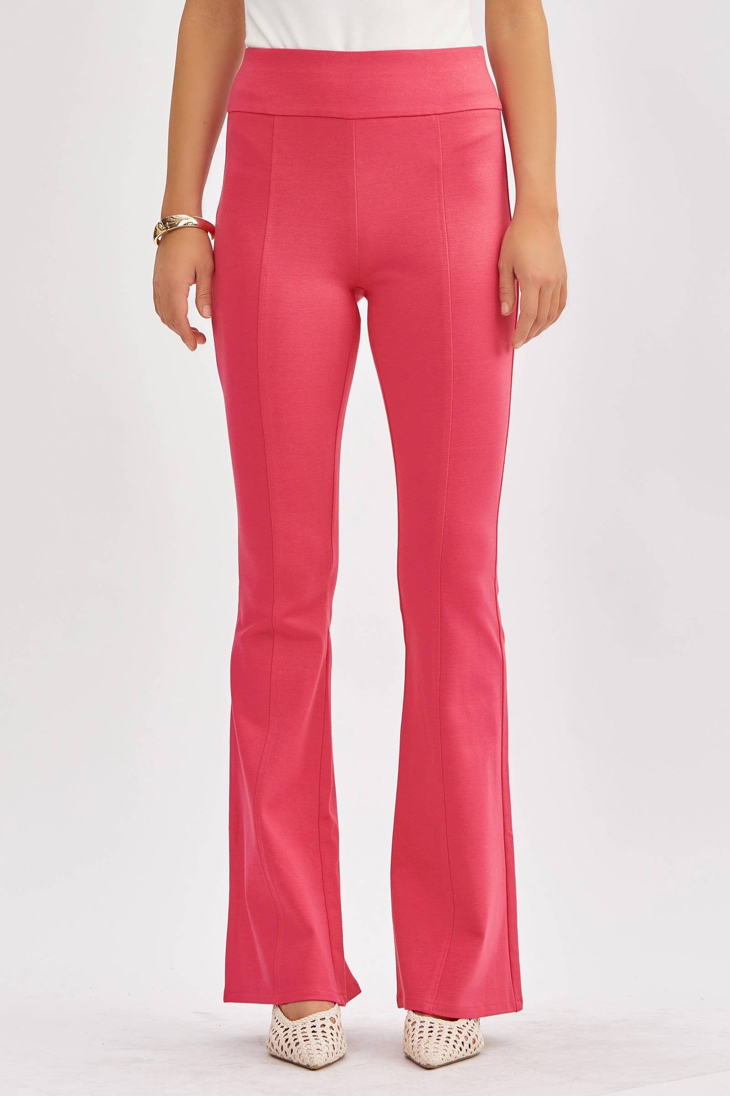 Dear Scarlett - Magic High Waisted Kick Flare Pants: VIOLET / XL