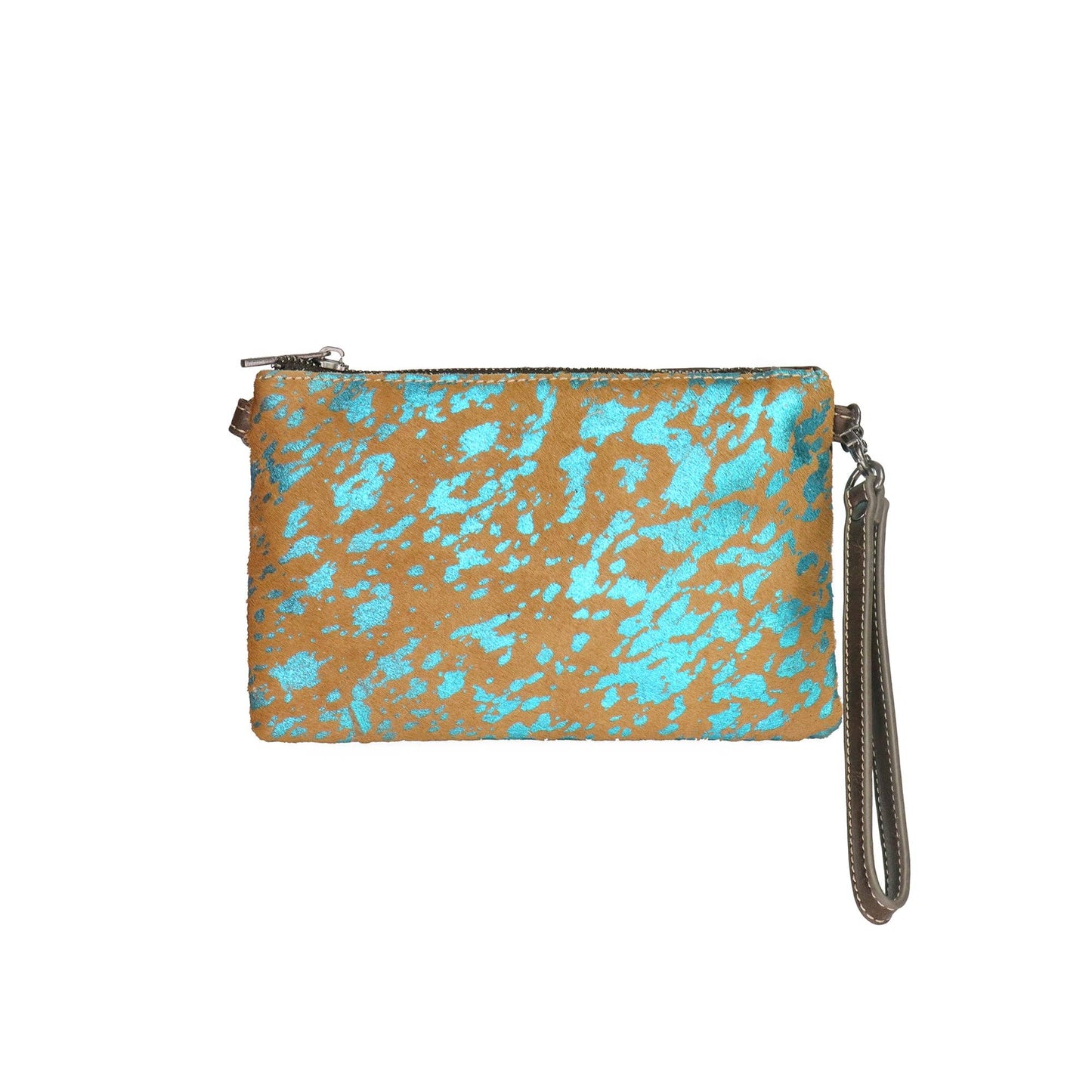 Montana West - RLH-008 Montana West Hair-On Cowhide Leather Clutch/Crossbody: Coffee
