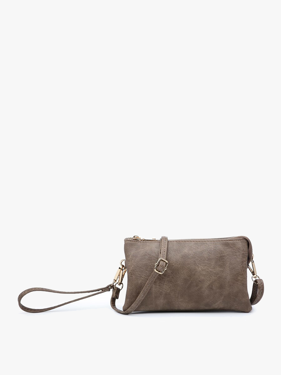Jen & Co. - M013 Riley Monogrammable 3 Compartment Crossbody/Wristlet: Valentine