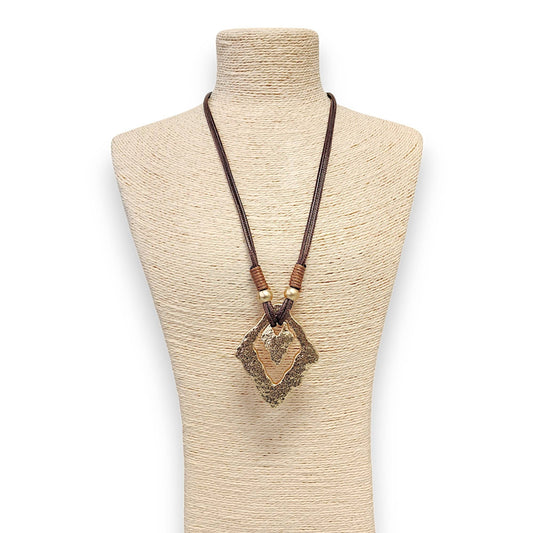 Bijoux Envie Statement Jewelry - Gold Necklace | Vintage | Pendant | Chunky | Boho | Fall