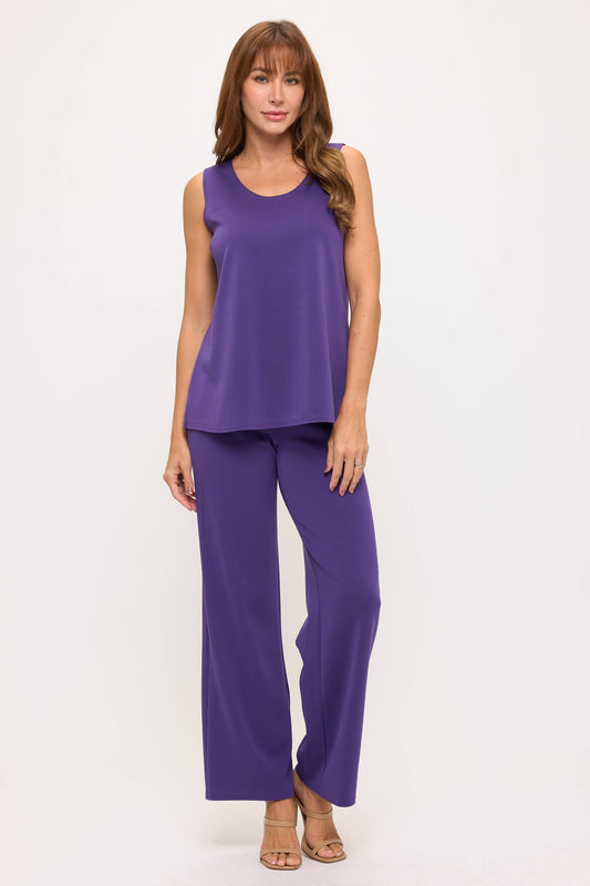 Jostar - Damboru Wide Leg Pants-5042DB-ARS1: Purple