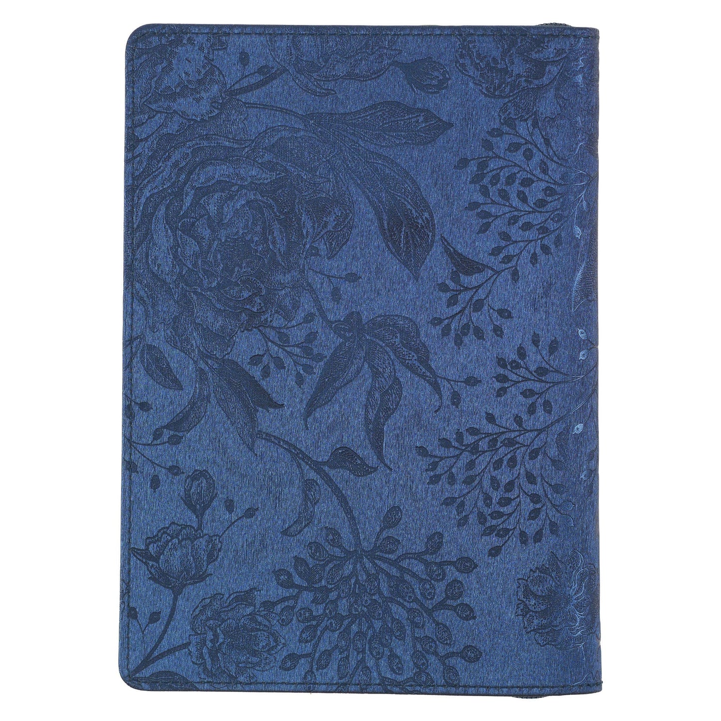 Christian Art Gifts - Journal Classic Zip Blue/Peacock Printed Blessed Jer. 17:7