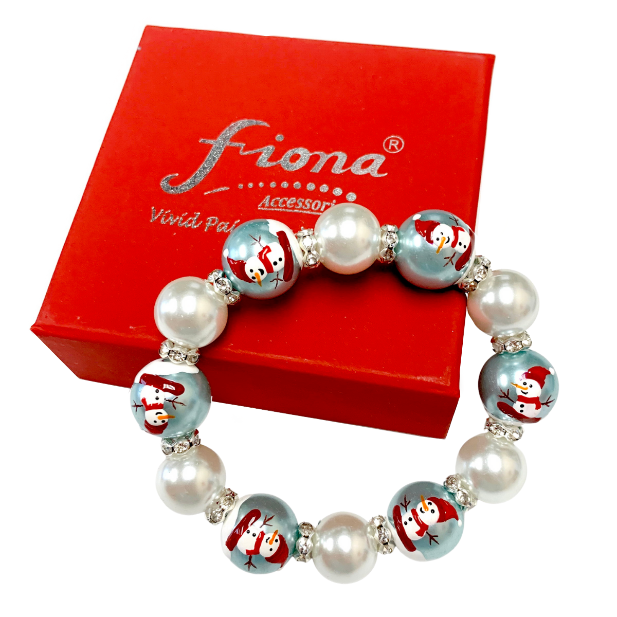 Fiona Accessories - Christmas Beaded Stretch Bracelet Holiday Gifts: Christmas Truck with Tree
