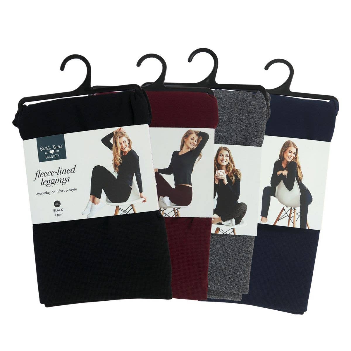 DM Merchandising - Britt's Knits Fleece Lined Leggings Open Stock: Navy / Small/ Medium