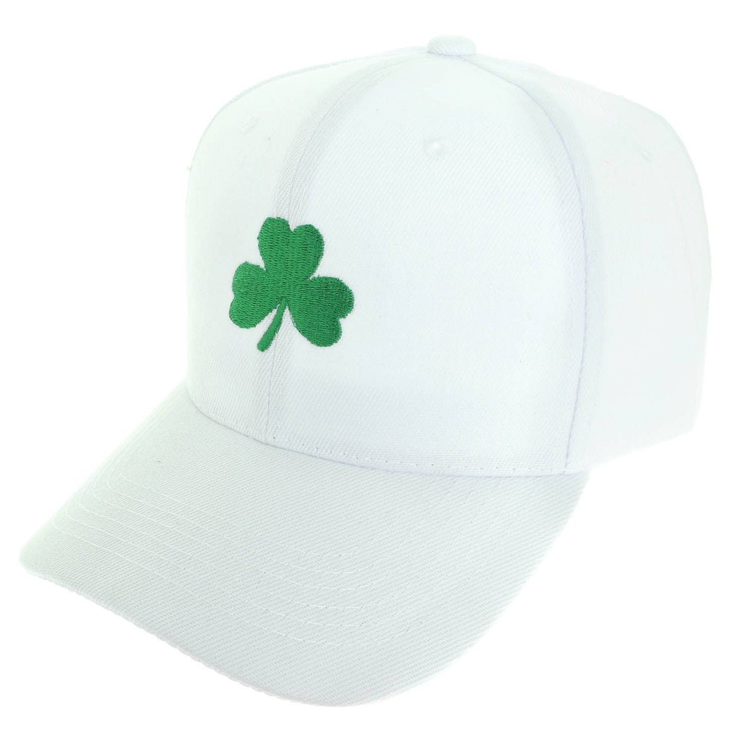 SP Sophia Collection - Saint Patrick’s Day Theme Denim Fit Baseball Cap: White