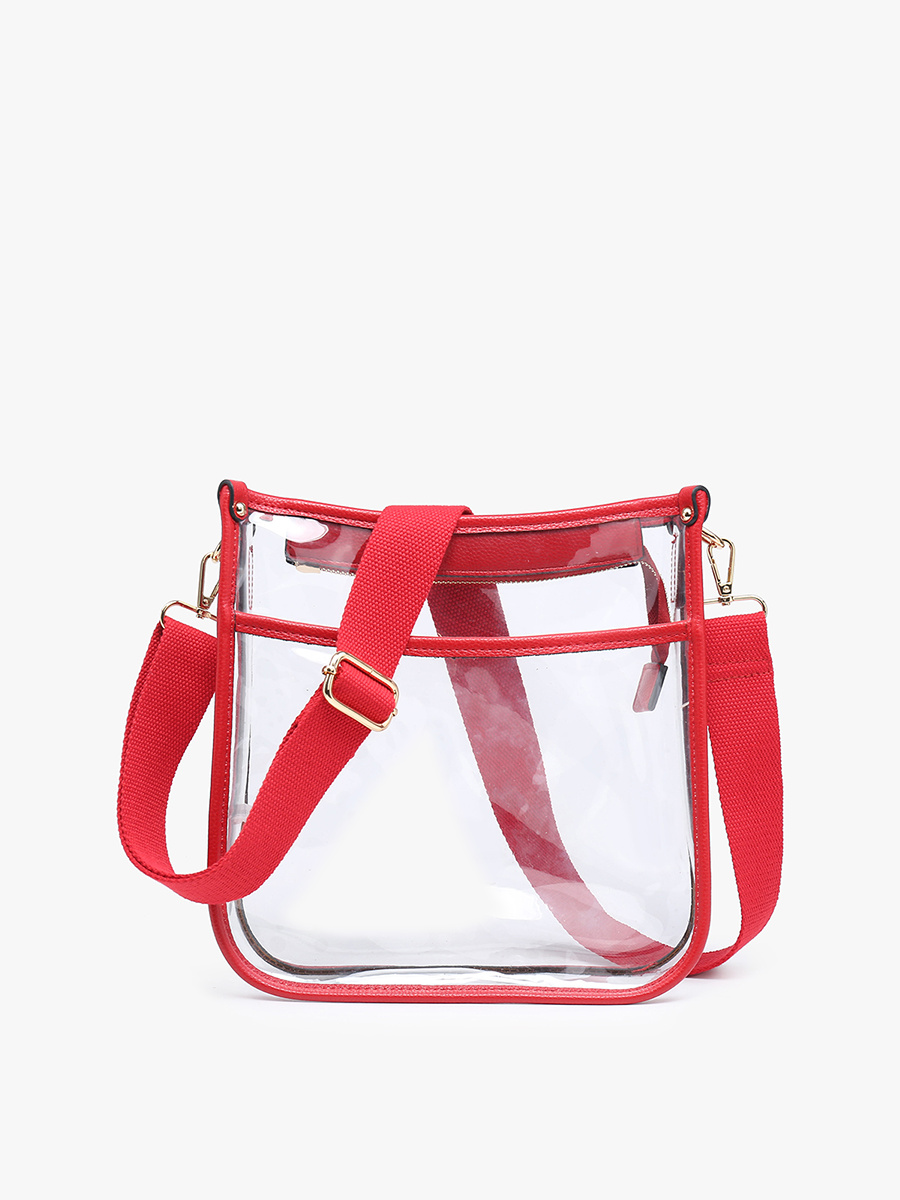 Jen & Co. - M2168CR Posie Clear Crossbody w/ Vegan Leather: Gold