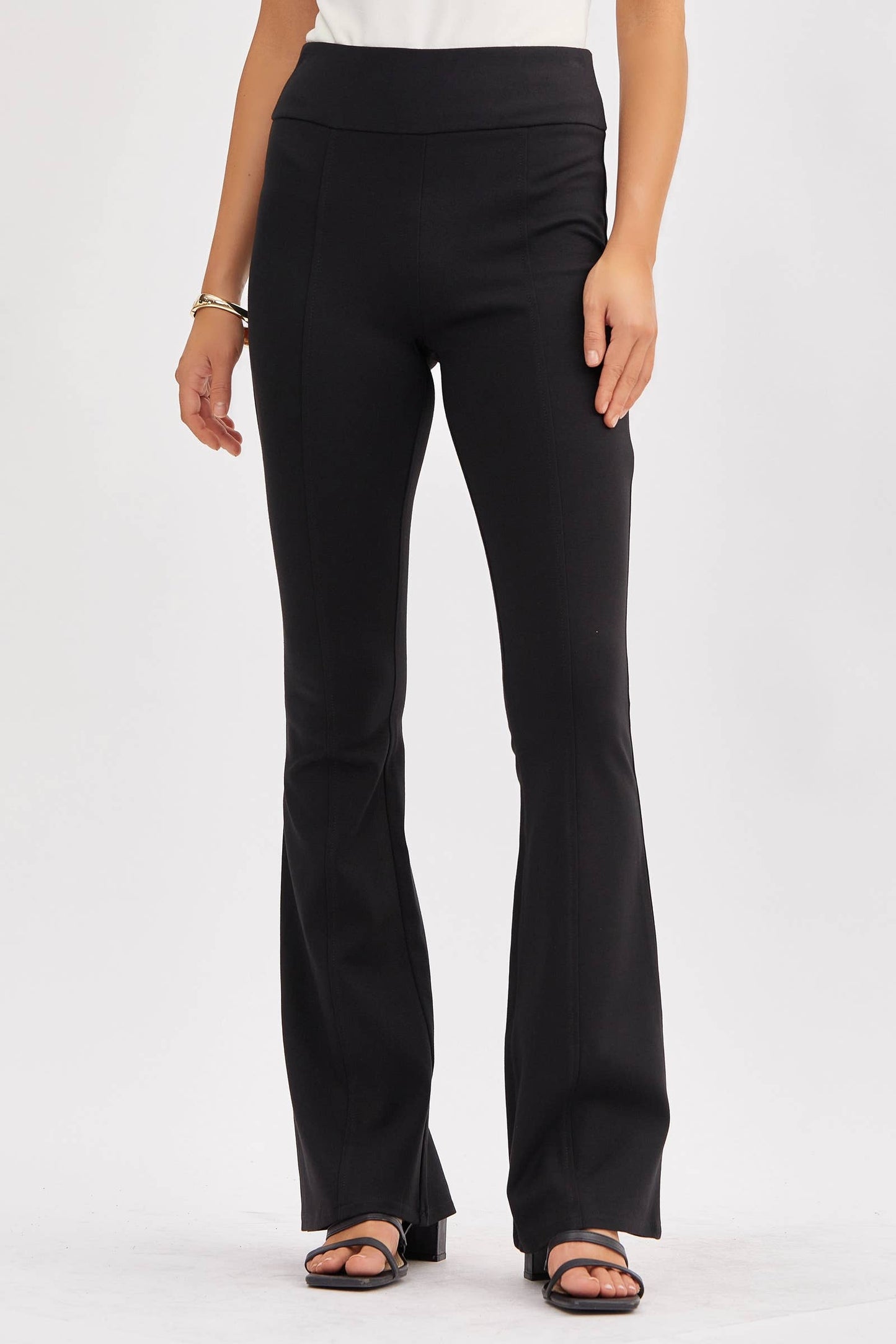 Dear Scarlett - Magic High Waisted Kick Flare Pants: VIOLET / XL