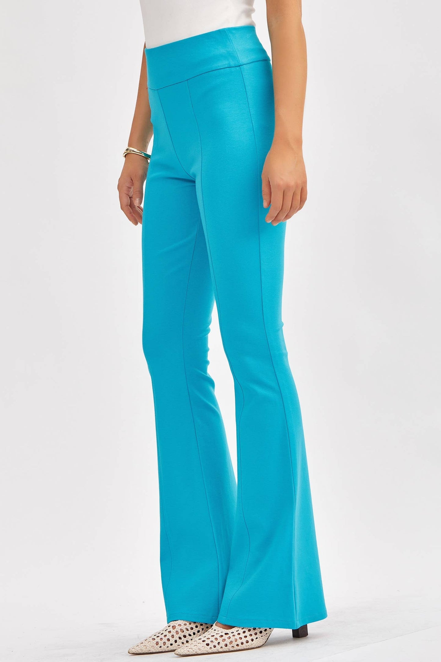 Dear Scarlett - Magic High Waisted Kick Flare Pants: VIOLET / XL