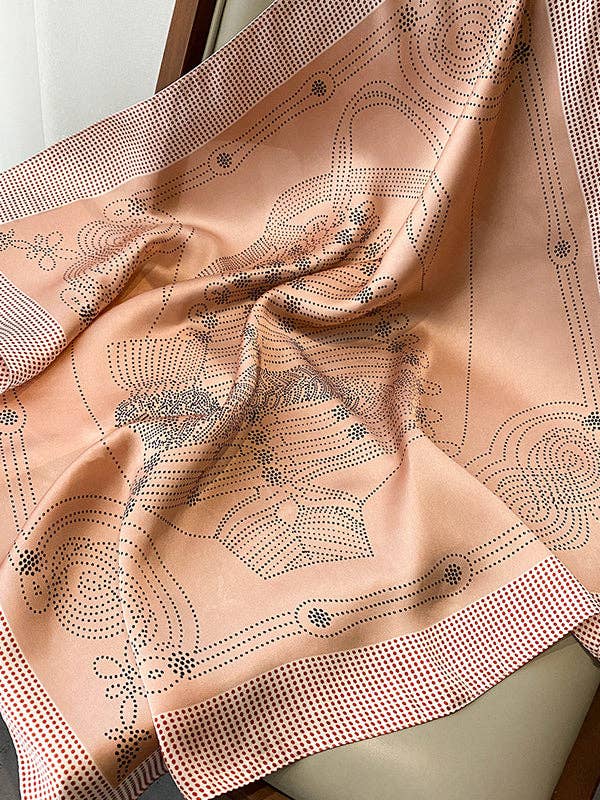 U.Z. Polka-Dot Leisure Fashion Scarf: ORANGE / One_size