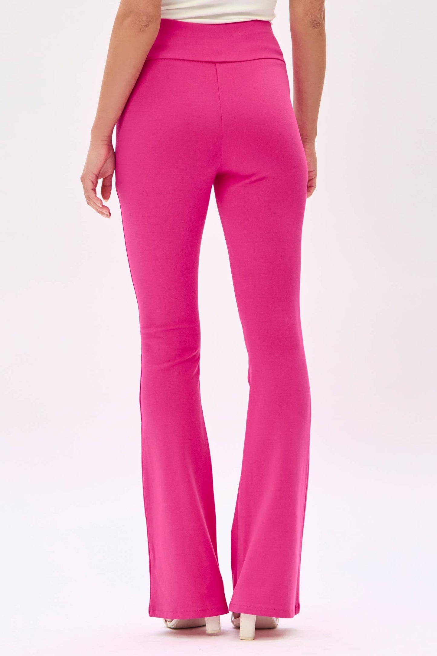 Dear Scarlett - Magic High Waisted Kick Flare Pants: VIOLET / L