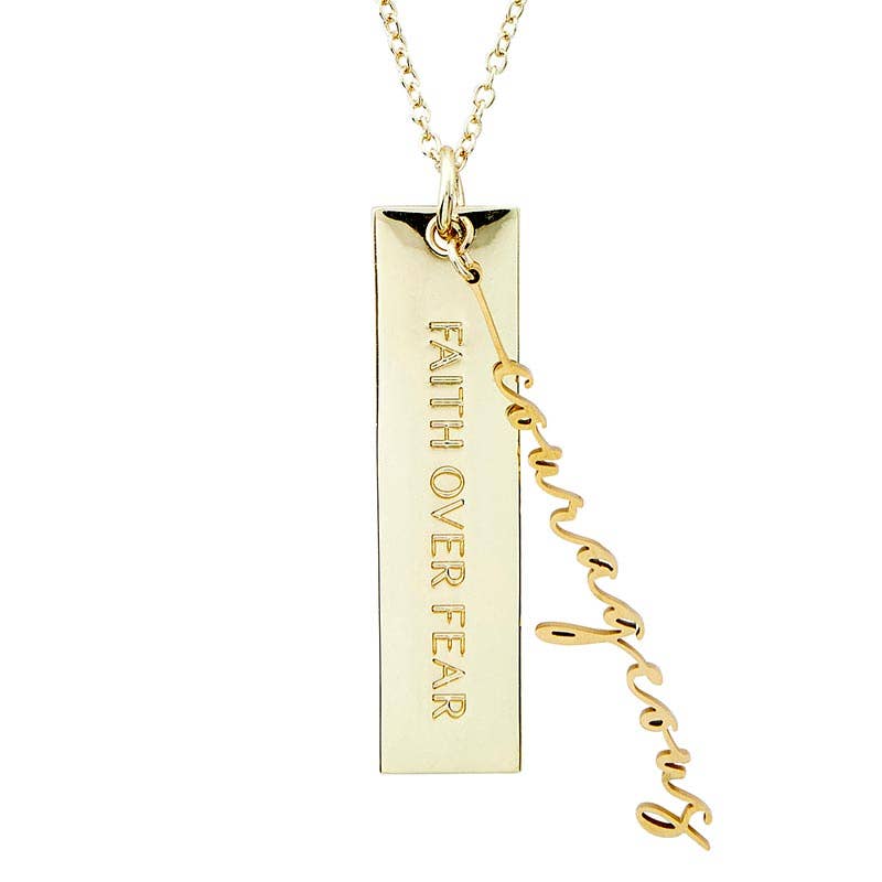 Faithworks by Creative Brands - Name Plate Necklace - Courageous