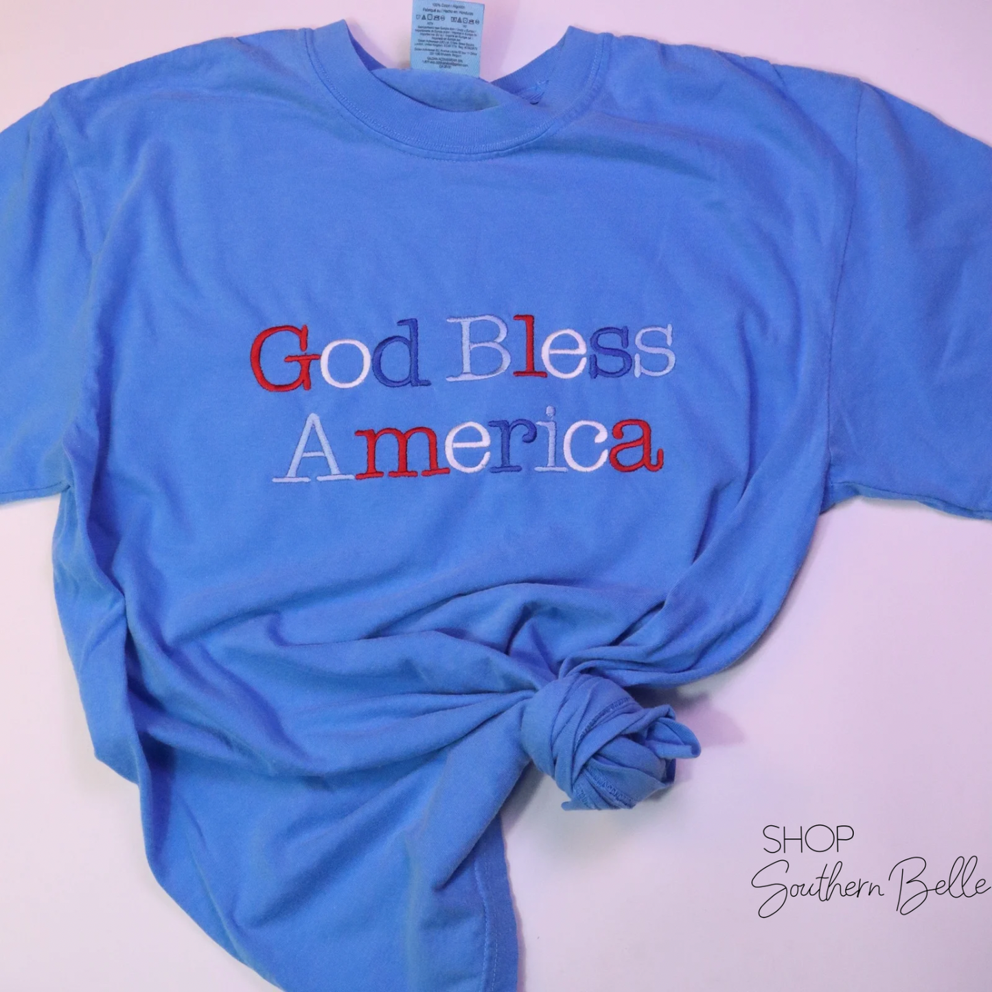 Shop Southern Belle - God Bless America USA Patriotic 4th of July Short Sleeve: Small