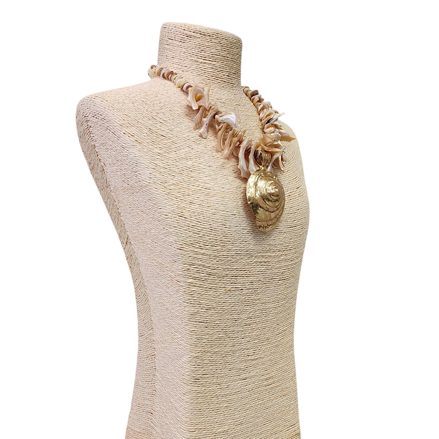 Bijoux Envie Statement Jewelry - Mocha Mousse Necklace | Seashell Necklace | Boho | Beach