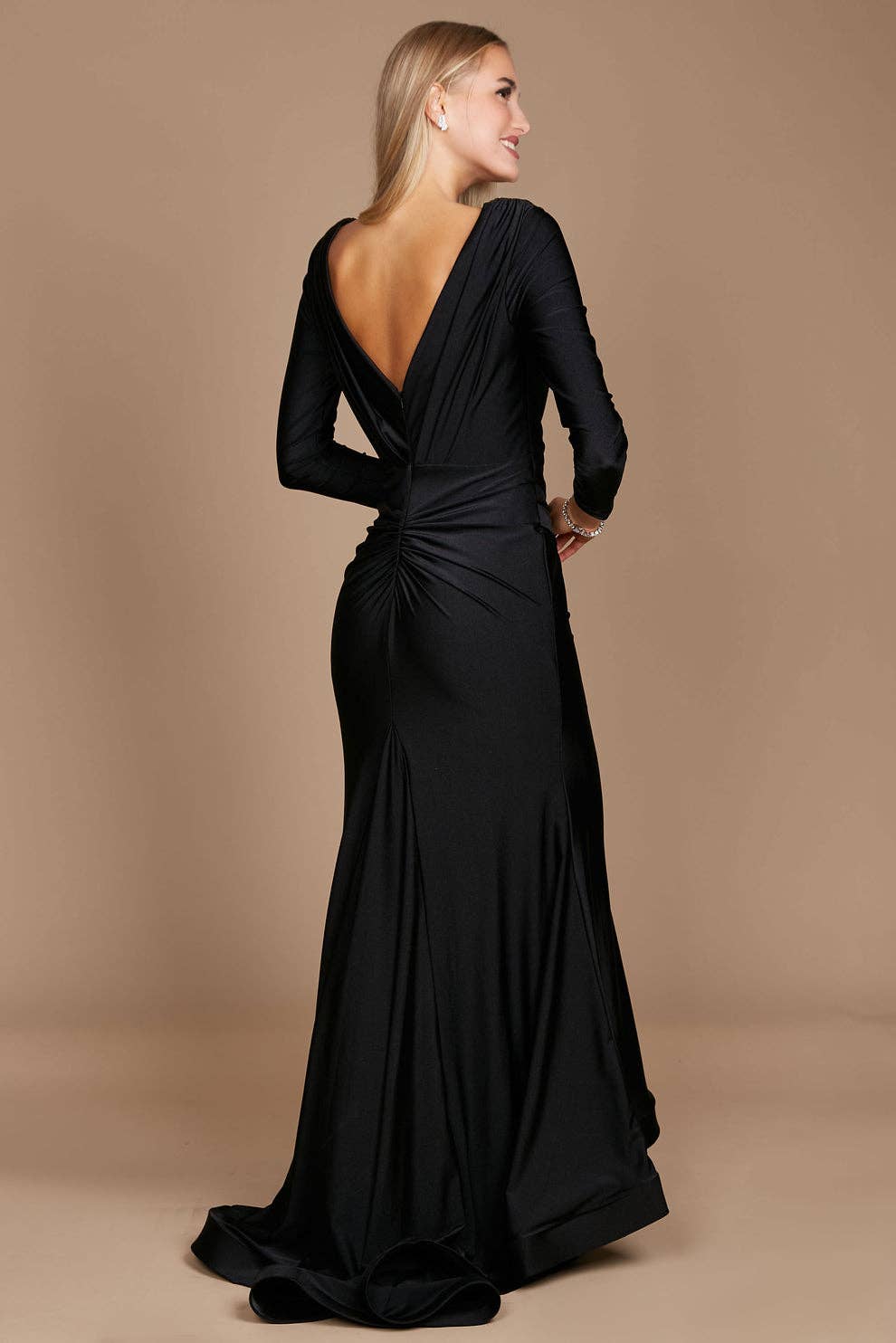 Kos Couture - Long Sleeve Formal Evening Dress  : Royal / 14