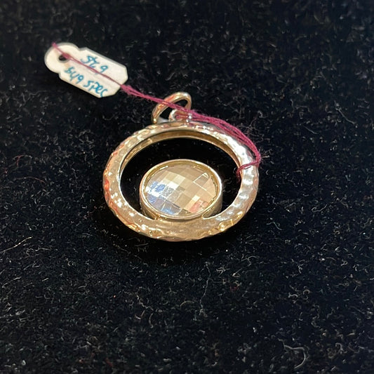 Sterling Silver & Swarovski Crystal Slide Pendant
