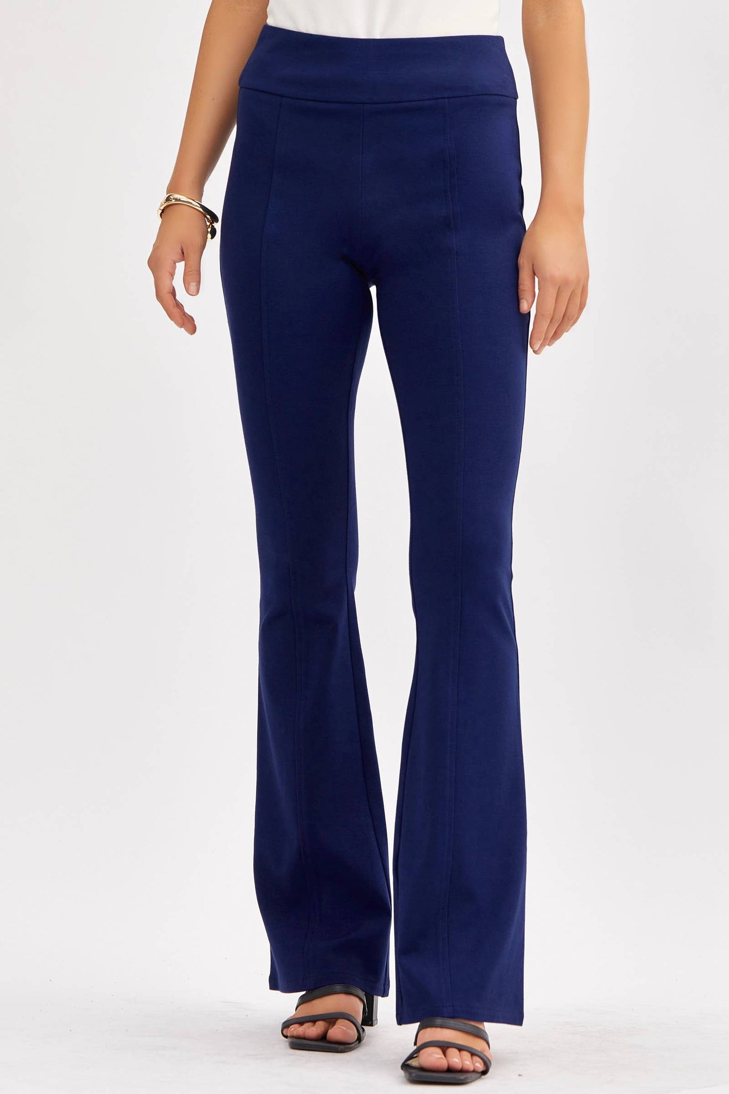 Dear Scarlett - Magic High Waisted Kick Flare Pants: VIOLET / M