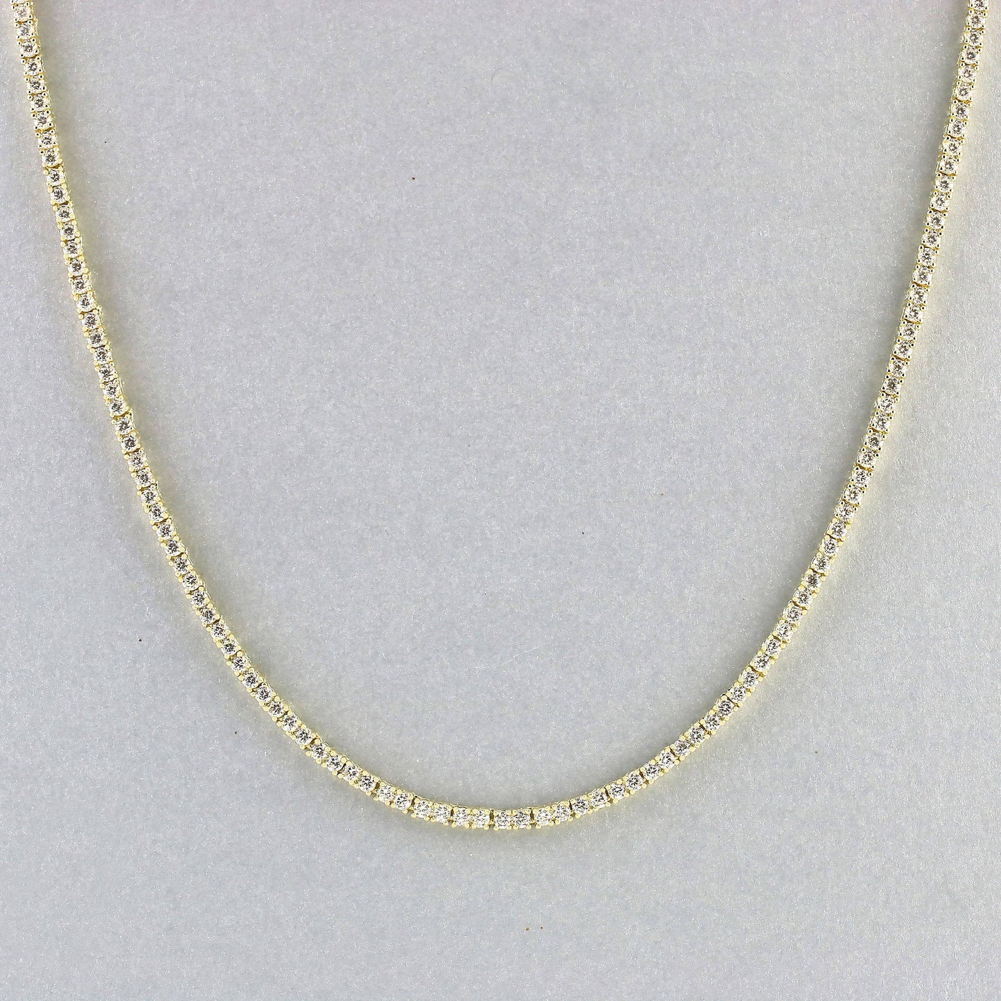 Eugenie 18" 2mm Claw Set Cubic Zirconia Tennis Necklace: Silver