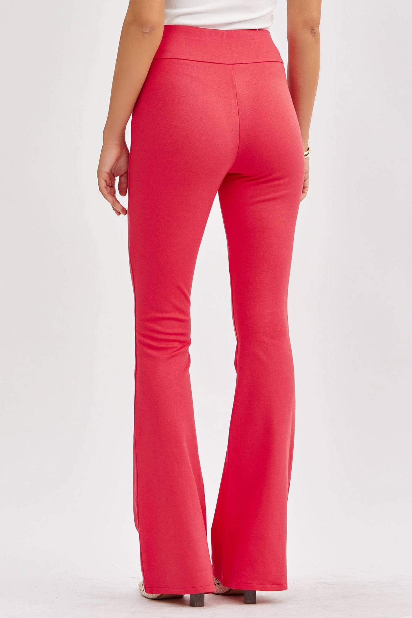 Dear Scarlett - Magic High Waisted Kick Flare Pants: VIOLET / S